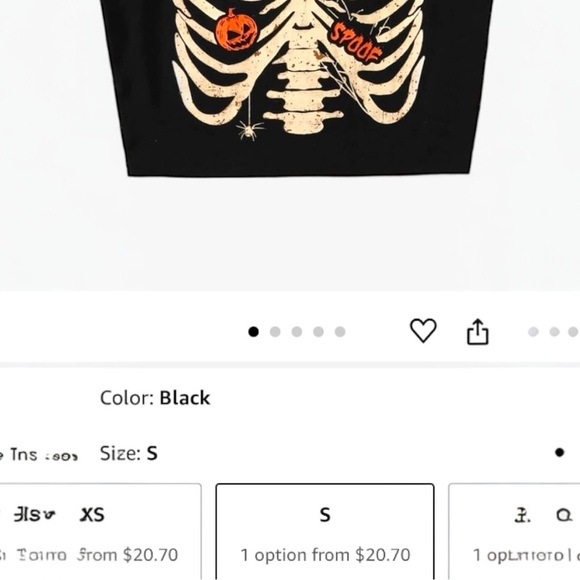 Halloween Cropped Tank Top• Small•SHEIN• Cotton• - Picture 4 of 7